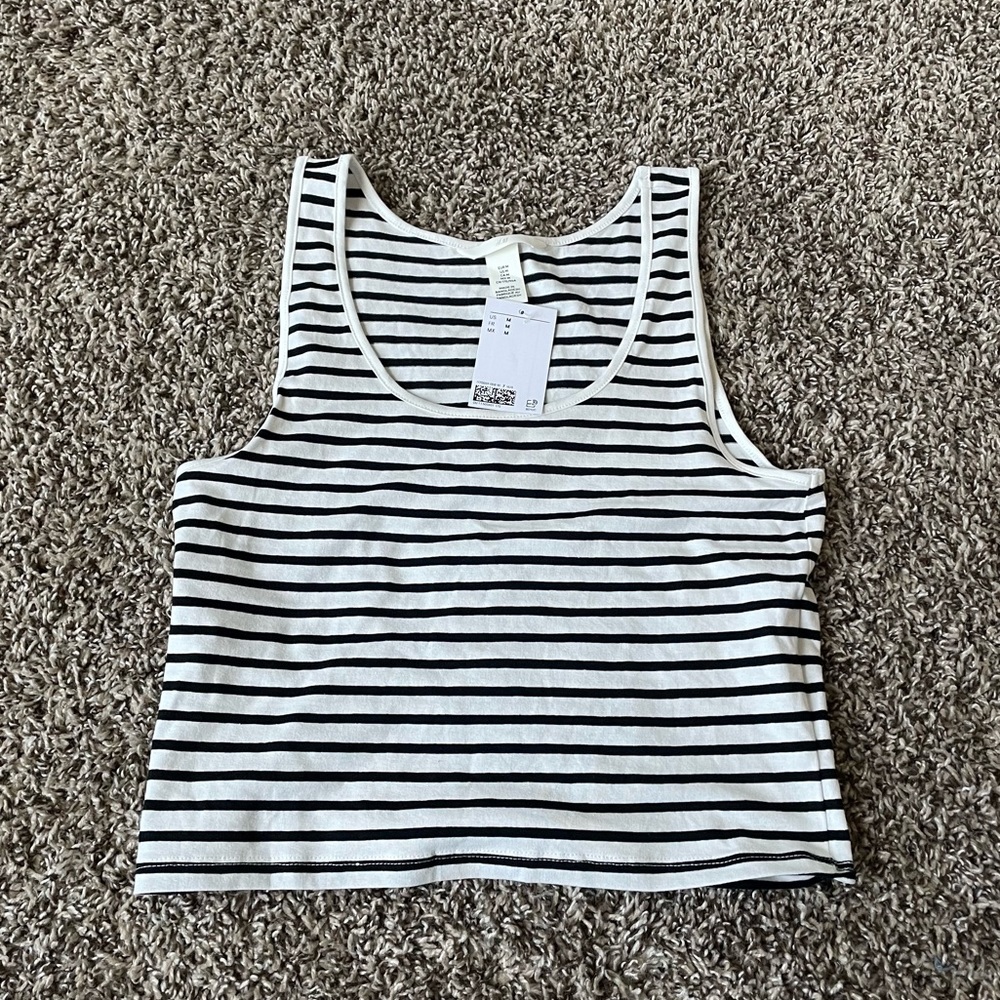 H&M Striped Crop Top
